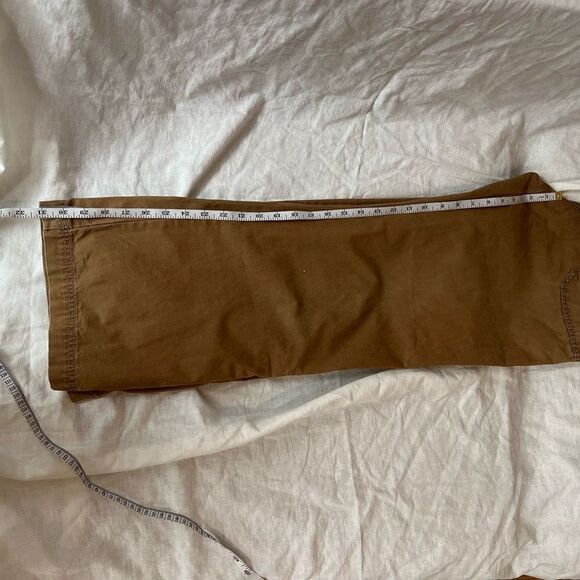 Eddie Bauer Trouser High Rise Button Ankle Adjustable Tab Leg Women's Brown Carg - Picture 16 of 16